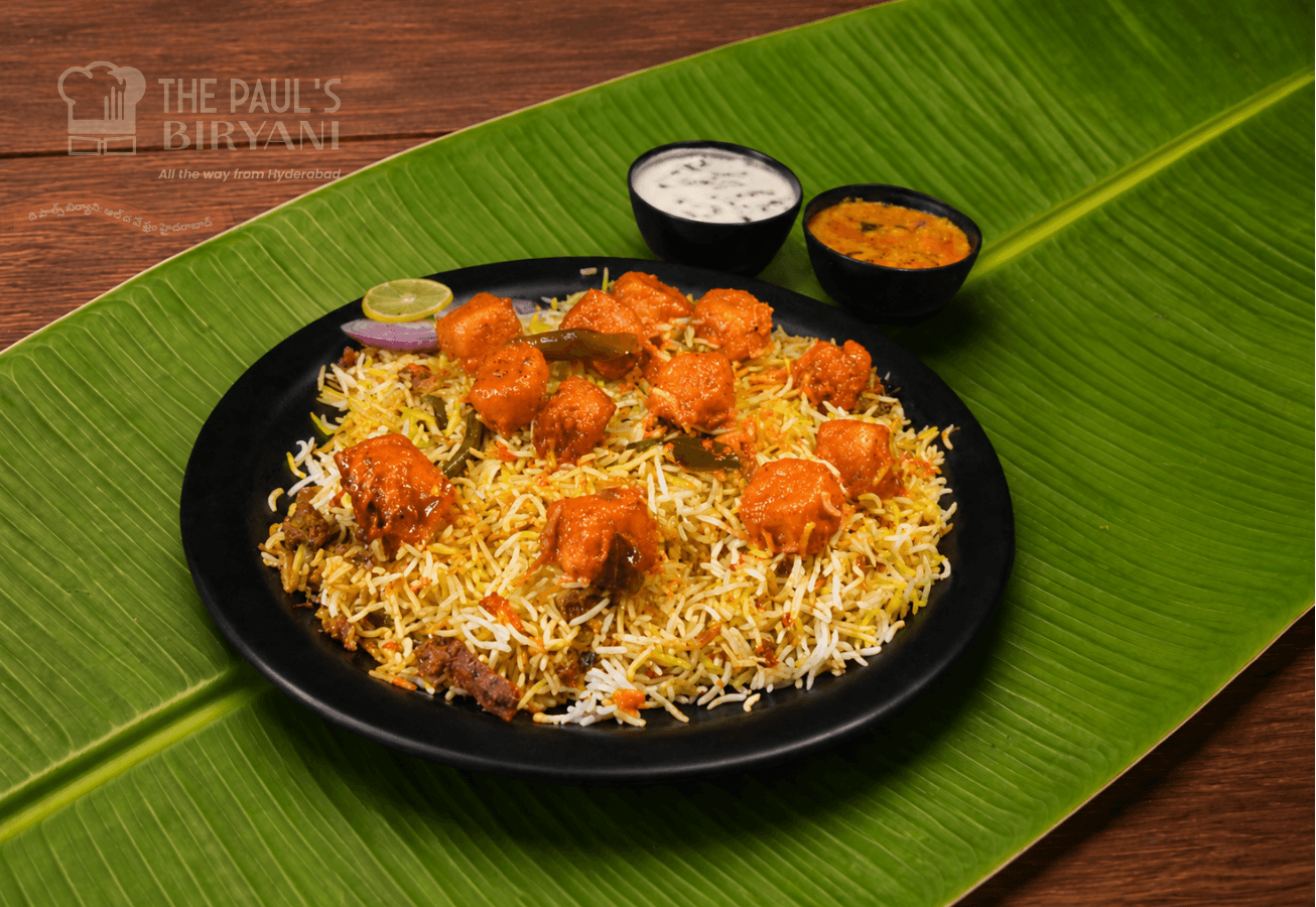 Paneer 65 Hyderabadi Biryani